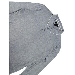 Banana Republic Men's XL Gray 75% Silk Blend Polo Sweater Knit